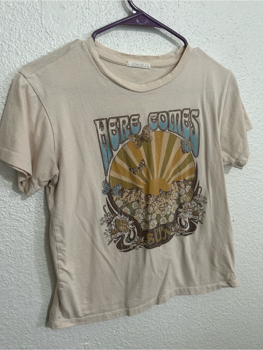 Full Tilt Beige Crewneck Tee